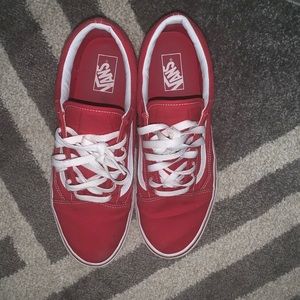 Red vans old skool